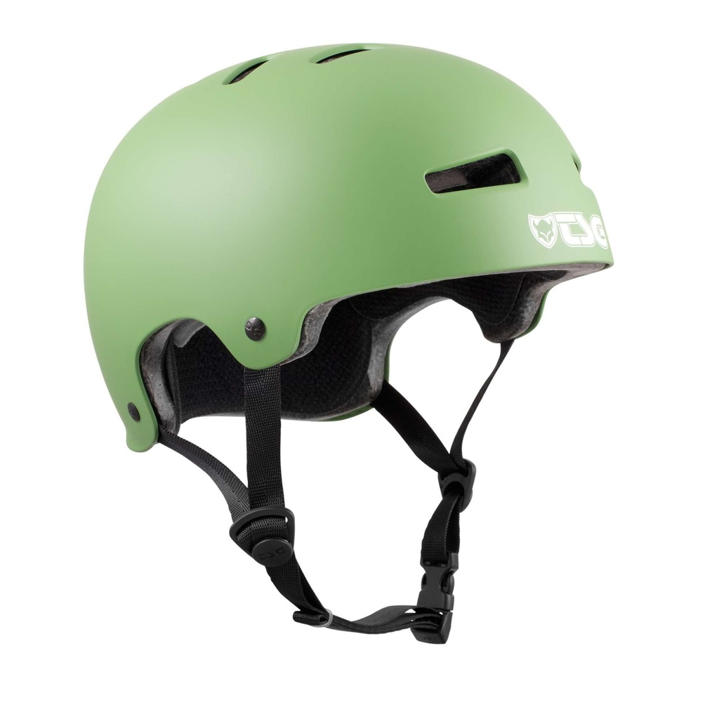 Casque de skateboard Tsg Evolution Solid Color Fatigue Green Satin 2024 