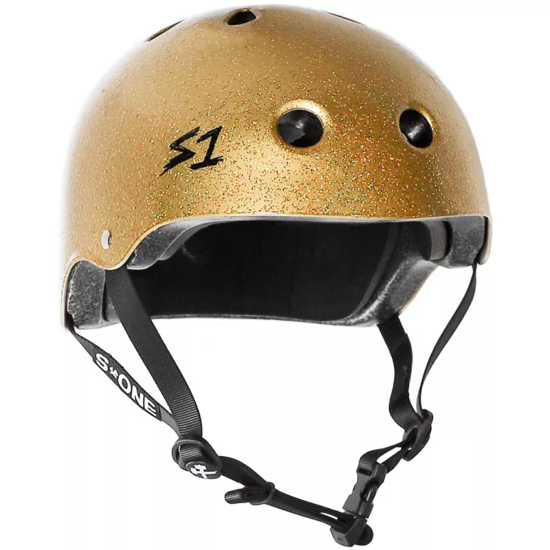 Skateboard-Helm S-One Lifer Gold Gloss Glitter 2024 